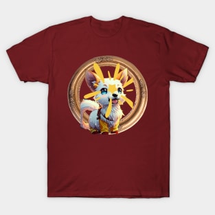 Cuteness Anime Puppy (against gold ring) T-Shirt